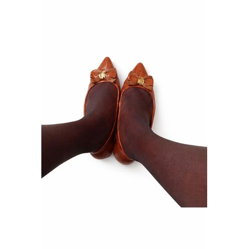 product_image_name-Fbibas-Laadies sandals with bow design-Brown-Size 38 close-1