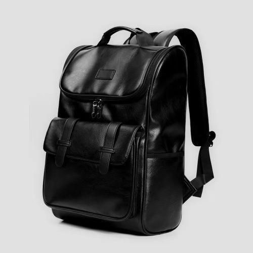 product_image_name-Fashion-Retro Backpack Korean Style Men's Bag Casual Backpack Fashion Backpack - Black-6