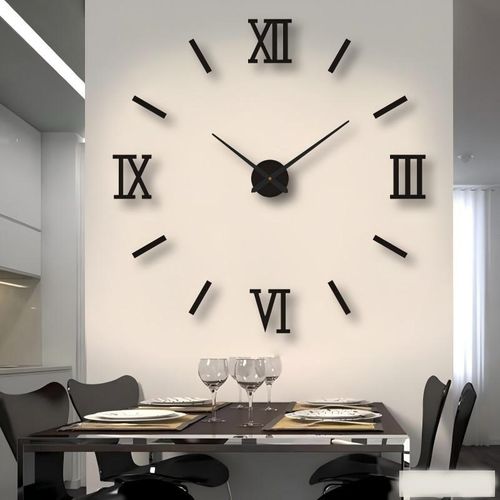 product_image_name-Kingnote-Modern 3D Acrylic Digital Wall Clock Roman Numerals Design Mirror Wall Clock Fashion Large Round Wall Clock DIY Self Adhesive Clocks-7