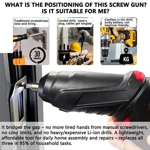Generic 48-Piece Dual-form Electric Screwdriver Household Multifunctional Repair Tool Set - image 4