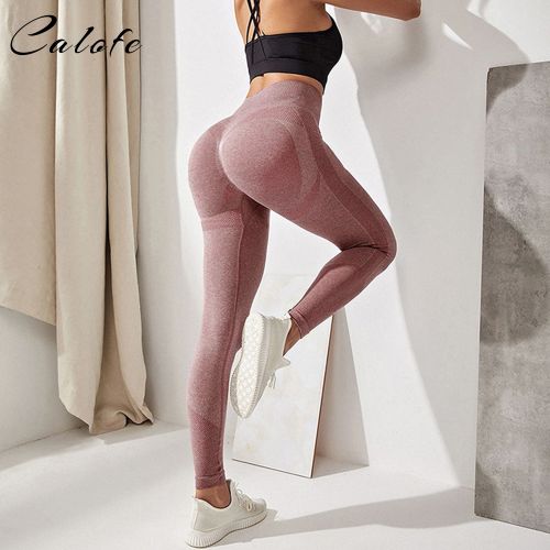 Shop Generic Fashion Seamless Leggings Women Speckled Soft High Waisted  Workout Tights Fitness Outfits Yoga Pants Gym Wear(#Black-Long Pants)  Online
