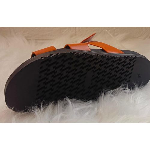 product_image_name-Generic-Bold Orange Geometric Cutout Clear Strap Platform Slide Sandals-4