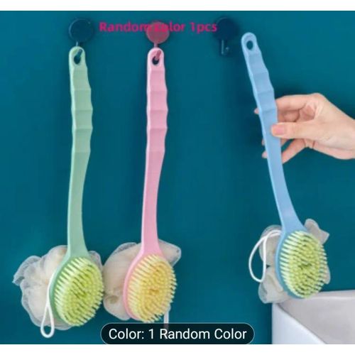 product_image_name-AD-2 in 1 Scrubber Loofah Sponge and Back Scrubber For Bathing - multicolour-2