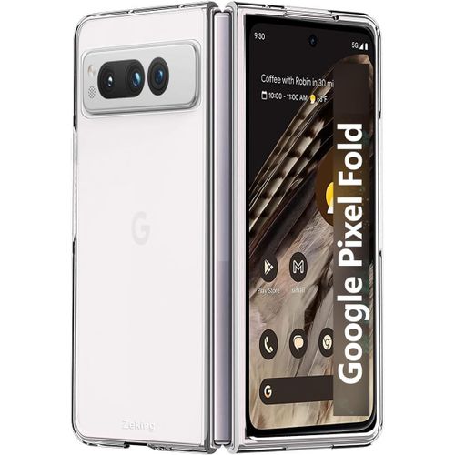 White Label Full Cover Transparent clear Thin Hard PC Fold Phone case for Google Pixel Fold case - image 2