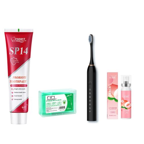 product_image_name-Generic-Electric Toothbrush 4-in-1 Dental Care Kit with Toothpaste, Floss & Breath Spray-2