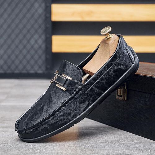 product_image_name-Fashion-Men's Oxford Formal Loafers Slip-Ons Flat Business Shoes Black-1
