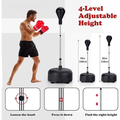 White Label Boxing Punch Ball Cardio Exercise - Black - image 3