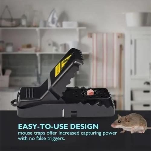 Universal Large Powerful Mouse Traps, High Sensitivity Plastic Rodent Catcher 6 Pack, Indoor Warehouse Rat Control Tool - image 4