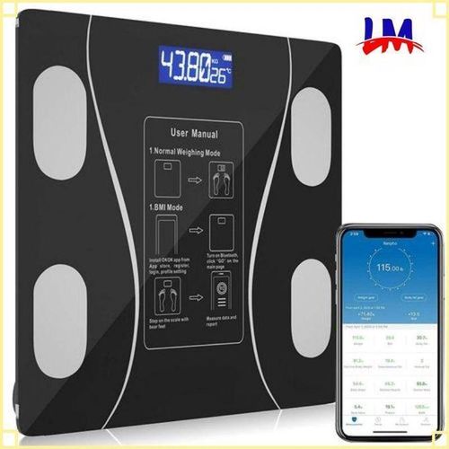 product_image_name-White Label- Body Weight And Fat Scale Digital Weighing Scales-Black-2