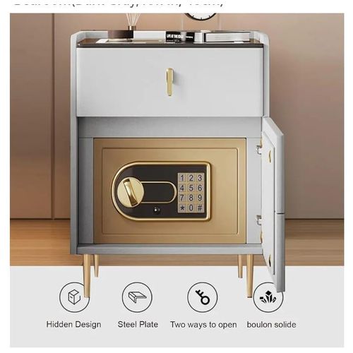 White Label Multifunctional Safe And Smart Bedside Pedestal - Multicolour - image 2