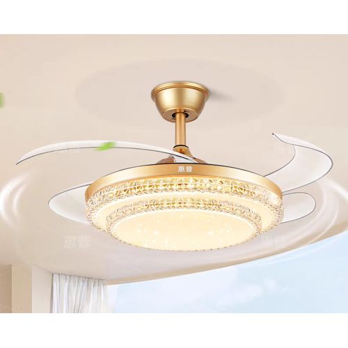 product_image_name-SUMMER WIND-Bluetooth Luxury LED Ceiling Fanlight + Remote Control Set - Gold-2