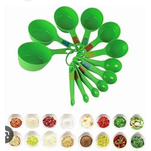 AD 12pcs Measuring Spoon Set - Green - image 2