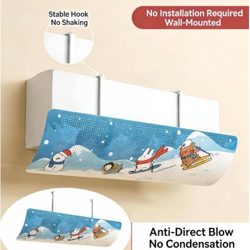product_image_name-Generic-Air Conditioner Wind Shield Cold Wind Gas Deflectors Anti Direct Blowing Baffle Useful,Angle Adjustable Wind Guide-1