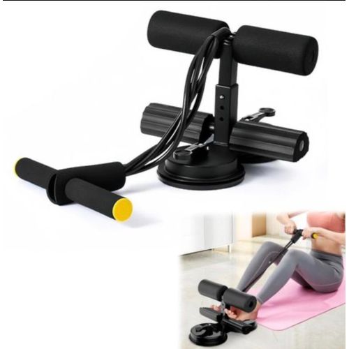 Generic Sit-Up Assistant Bar with Suction Cup & Resistance Rope – Portable Abdominal Exercise Trainer for Home Workouts