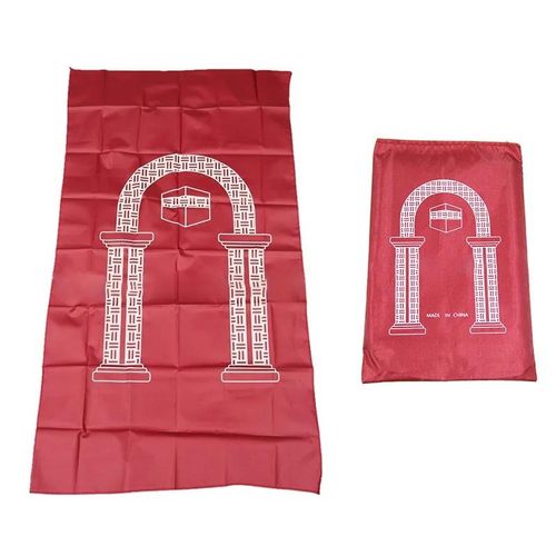 Generic Waterproof Islamic Pocket Prayer Mat - 60 x 100cm - Burgundy