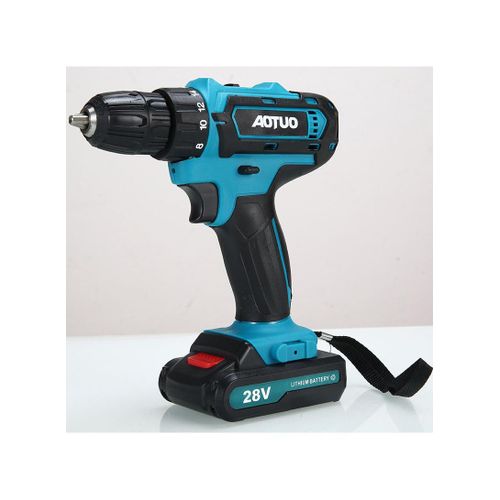 product_image_name-Generic-28V Cordless Drill Driver - Max Impact Drill Kit for Home Improvement DIY Project - US Plug / 1 Battery-Blue-3