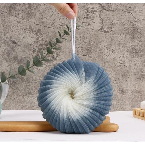 AD 2pcs Large Pumkin Ball Bathing Sponge Loofah - Yellow/Orange - image 2