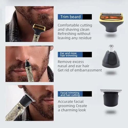 product_image_name-Generic-3-in-1 multifunctional rechargeable hair clipper/Beard trimmer/Ear and nose hair trimmer/Face trimmer-2