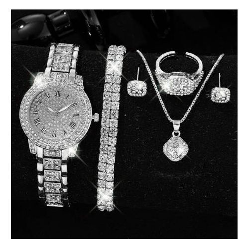 product_image_name-Generic-Women Watch  Bracelet Set  Watches Necklace Ring Jewelry-1