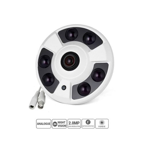 White Label 2MP 360° Panoramic HD Video Fish Eye Water Proof Camera With Audio F058B2 - TVI Color