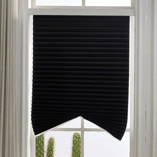 product_image_name-Generic-Simple No-Punch Sunshade Window Curtain Bedroom Home Privacy Blackout Curtain, Size: 60x180cm(Full Shade Black)-1