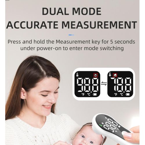 Generic Rechargeable Non-Contact Infrared Forehead Thermometer - White - image 2