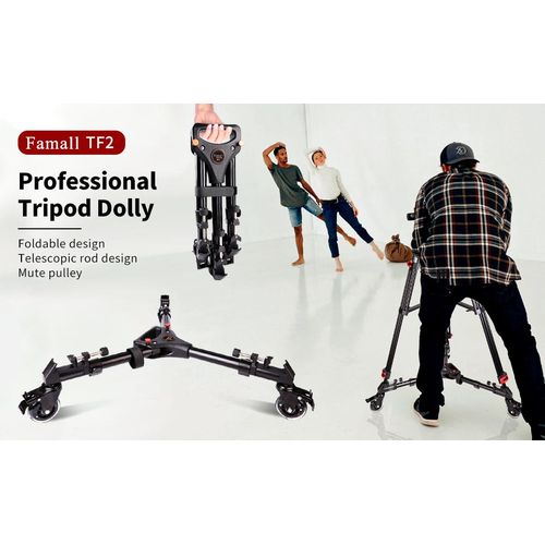 product_image_name-Yunteng-Tripod Wheels Pulley Universal Folding Camera Tripod Dolly Base Stand for All Tripods And Light Stands - Black-3