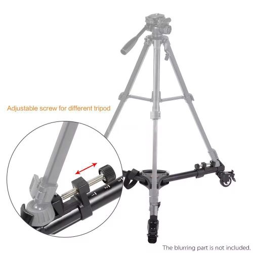 product_image_name-Yunteng-Tripod Wheels Pulley Universal Folding Camera Tripod Dolly Base Stand for All Tripods And Light Stands - Black-5