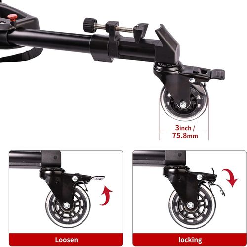 product_image_name-Yunteng-Tripod Wheels Pulley Universal Folding Camera Tripod Dolly Base Stand for All Tripods And Light Stands - Black-7