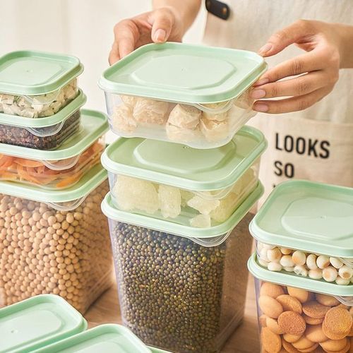 product_image_name-Generic-Safe 17-Container Food Storage Set - Transparent/Light Green - Light Green-2