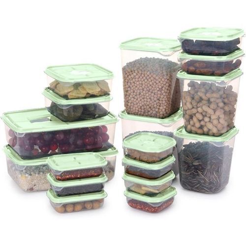 product_image_name-Generic-Safe 17-Container Food Storage Set - Transparent/Light Green - Light Green-4