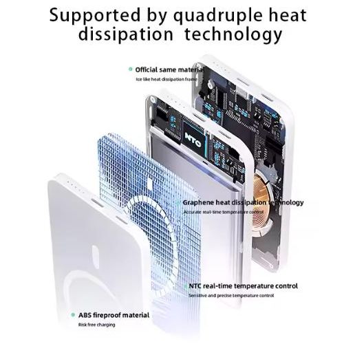 product_image_name-Generic-Magnetic Wireless Power Bank - White-3