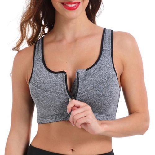 Shop Generic Ladies Sports Bra High Impact Workout Wear Gym Type A Gray  Online