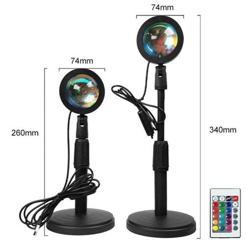 Generic USB-powered, remote-controlled 20-color sunset light/projection night light with remote control - image 8