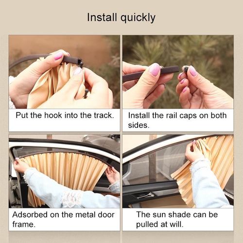Generic 4 in 1 Car Auto Sunshade Curtains Windshield Cover Set (Silver) - image 7