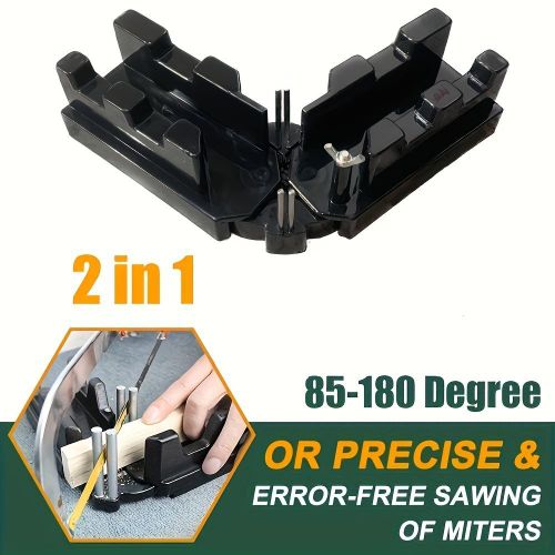 Generic 2‑in‑1 Woodworking Protractor, 90°‑180° Adjustable Bevel Measuring & Cutting Angle Finder Tool - image 2
