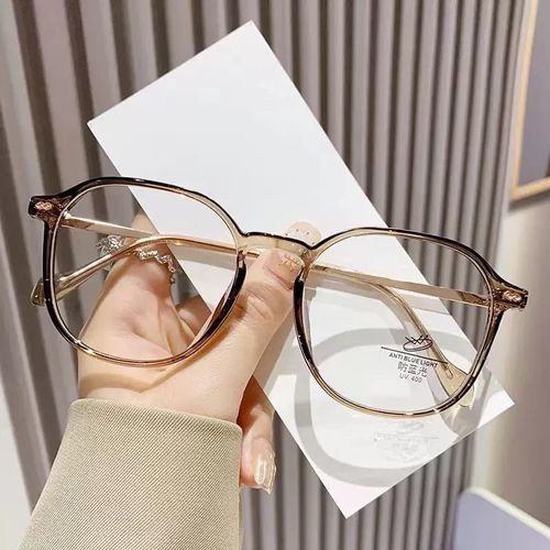 product_image_name-Genetic-Stylish Classic Anti-Blue Light Reading Glasses Large Frame -Brown-1