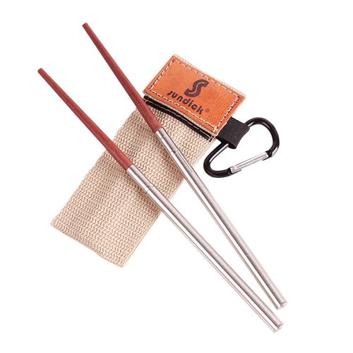 1 Pair Wood Foldable Chopsticks Tableware for Travel Outdoor