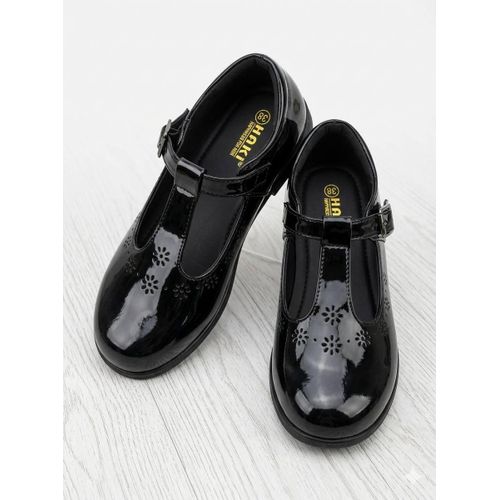 product_image_name-Haki-Fashion Girl Faux Leather Mirror Shoe-Black-1
