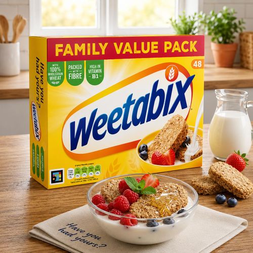 Weetabix Whole Wheat Breakfast Cereal Biscuits - 48 Pieces