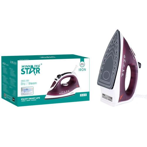 product_image_name-WINNING STAR-ST-018  Electric Steam Iron - 1850W - Purple/White-1