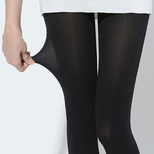 Womens Warm FLEECE LINED LEGGINGS Thick Thermal Solid High Waisted
