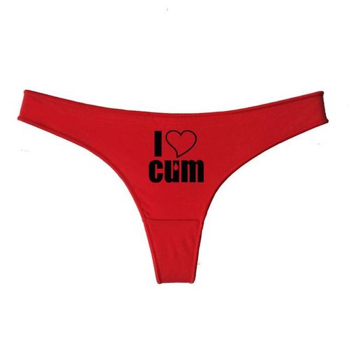 Shop Generic Women's Sexy Red Cotton Underwear Hot Letters Print