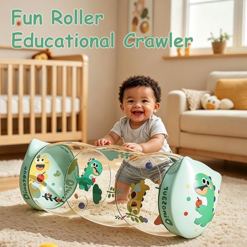 Generic Baby Crawling Inflatable Roller PVC Dinosaur Theme Crawling Roller ( 6+ Months ) - image 2