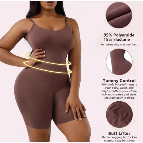 product_image_name-AD-Sexy Body Shaper Suit For Woman - Brown -1