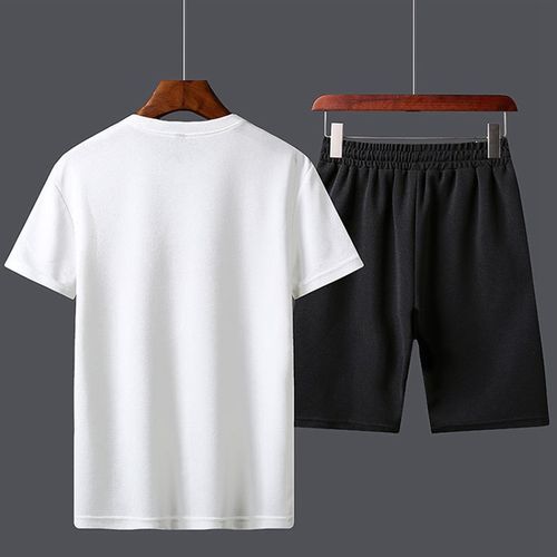 Shop Fashion 2 Piece Men's Round Neck Short Sleeve Shirt & Shorts ...