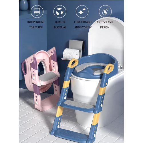 product_image_name-TodyJeyHo-Foldable Step Stool Kids Toilet Trainer Seat with 6-Level Adjustable Ladder, Anti-Splash Urine Design, Soft PU Cushion & Non-Slip Base – Transitional Potty Training for Boys/Girls 2-7 Years-6