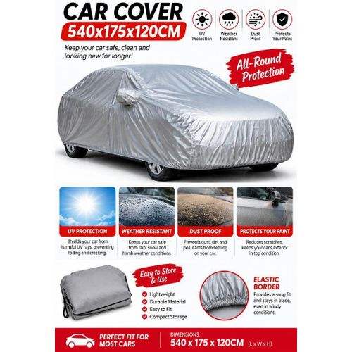 AD Universal Car Cover For Small SUV's - Grey - image 2