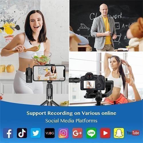 KIROTECH 3.5MM Wireless Microphone Dual Mic Plug & Play Noise Reduction for Phone Camera Live Streaming TikTok YouTube - image 6