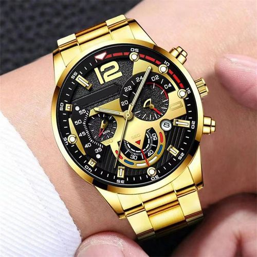 product_image_name-Fashion-2025 new model High-end Watch + Bracelet Dating Party Atmospheric watch - Gold - yellow-2